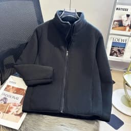 2026 Fashion Polar Fleece Sweatshirt Women's Stand-up Collar Short Coat Autumn Winter Zipper-up Thicken Jacket Lady Warm Tops