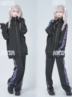 Japanese Style Halloween Gothic Clothes Anime Subculture Sweatshirt Coat Women Girls Punk College Style Black Hoodies Jacket