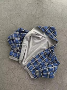 Y2K Grey Reversible Sweatshirt Harajuku Vintage Plaid Graphic Zipper Hoodie Gothic Casual Oversized Hoodie Mens Womens Clothes