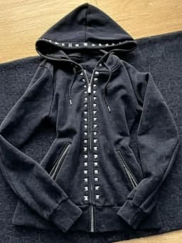 Y2K Grey Reversible Sweatshirt Harajuku Vintage Plaid Graphic Zipper Hoodie Gothic Casual Oversized Hoodie Mens Womens Clothes