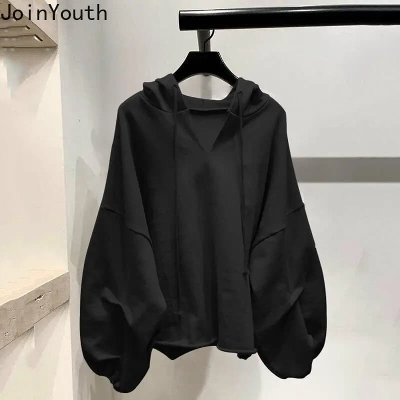 Oversized Hoodies for Women Streetwear Black Y2k Tops 2025 Ropa Mujer Fashion Korean Sweatshirt Hooded Casual Harajuku Hoodie