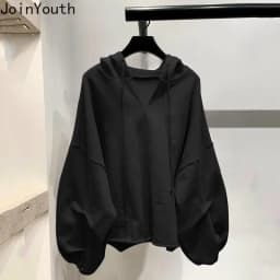 Oversized Hoodies for Women Streetwear Black Y2k Tops 2025 Ropa Mujer Fashion Korean Sweatshirt Hooded Casual Harajuku Hoodie