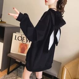 Autumn Sweet Women Hoodies Korean Style Fashion Cute Rabbit Ears Hooded Pullovers Loose Long Sleeve Kawaii Sweatshirts Female