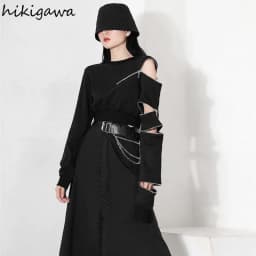 2025 Ropa Mujer Cropped Tops Fashion Hoodies Women O-neck Long Sleeve Zipper Pullovers Chic Hollow Out Sexy Korean Sweatshirt