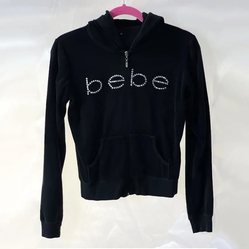 Simple Style Letter Print Rhinestone Bling Long Sleeved Oversized Womens Hoodie Zipper Spring Autumn Thin Section Y2k Streetwear