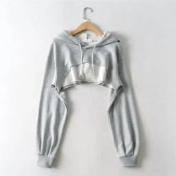 Y2k Hoodie Female Hoodie Personality Irregular Crop Ultra Short Style Long Sleeve Top Female Drop Shipping Sweatshirt Clothes