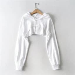 Y2k Hoodie Female Hoodie Personality Irregular Crop Ultra Short Style Long Sleeve Top Female Drop Shipping Sweatshirt Clothes