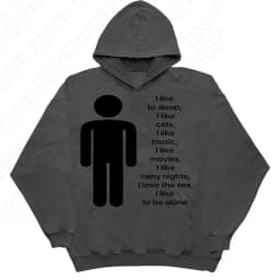 American y2k Harajuku street vintage trend autumn and winter, unique hip-hop punk print for both men and women, pullover hoodie