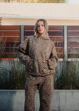 Loose Women Men Coat Street y2k retro leopard print hooded sweatshirt autumn winter Harajuku style hip-hop zipper pullover