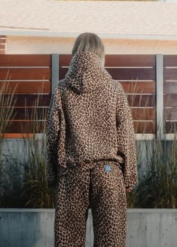 Loose Women Men Coat Street y2k retro leopard print hooded sweatshirt autumn winter Harajuku style hip-hop zipper pullover