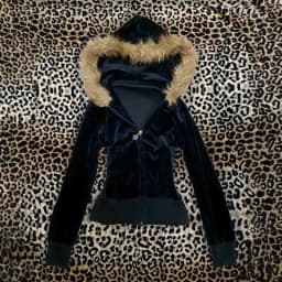 American retro vintage workwear style letter fur collar Gothic punk cardigan hoodie autumn and winter zipper cardigan jacket emo