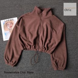 Korean sports coat lambswool collar loose drawstring zipper sweater women autumn and winter fashion hot girl warm yoga clothes