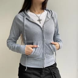 Casual Streetwear Basic Hooded Pockets Sweatshirt Tracksuit Solid Long Sleeve Hoodies Women 2026 Autumn Spring Fashion