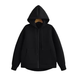 DUOPERI Women Fashion Solid Front Zipper Hooded Sweatshirt Casual Long Sleeves Jackets Female Chic Lady Outfits