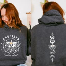 Fourth Wing Hoodie Basgiath War College Hooded Dragon Rider Sweater The Empyrean Series Sweatshirt Unisex Casual Hoodies