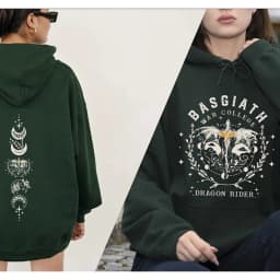 Fourth Wing Hoodie Basgiath War College Hooded Dragon Rider Sweater The Empyrean Series Sweatshirt Unisex Casual Hoodies