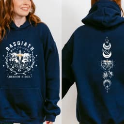 Fourth Wing Hoodie Basgiath War College Hooded Dragon Rider Sweater The Empyrean Series Sweatshirt Unisex Casual Hoodies