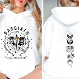 Fourth Wing Hoodie Basgiath War College Hooded Dragon Rider Sweater The Empyrean Series Sweatshirt Unisex Casual Hoodies