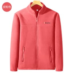 Women Thickened Fleece Winter Jacket Embroidery Zipper Thermal Plush Polar Fleece High Collar Cardigan Coats Outdoor Sweatshirt