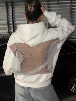 American Gothic Sexy Hollow Mesh Hoodie Y2K Clothes Womens Fashion Translucent Pullover Sweatshirt Casual Long Sleeves Jacket
