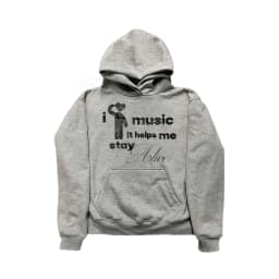 American retro y2k Millennium grey hoodie for women's autumn and winter new loose and personalized printed street casual hoodie