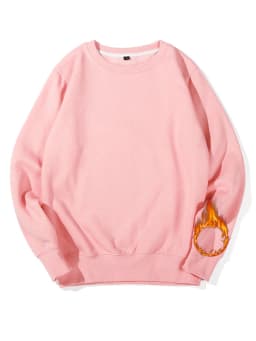 Streamgirl Winter 2023 Women Sweatshirts Warm Casual Slim Fleece Pullovers Gray Velvet Winter Sweatshirts For Women Winter
