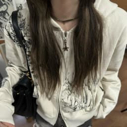 Autumn Y2k Aesthetic Cropped Hoodies Women Casual Printing Double Zippers Harajuku Punk Sweatshirt Gothic Fairy Grunge Jackets