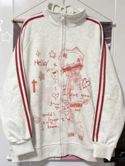 Japanese Y2k Aesthetic Stand Neck Sweatshirts Cute Kawaii Striped Anime Hoodie Harajuku Jk Casual Streetwear Loose Hoodies Women