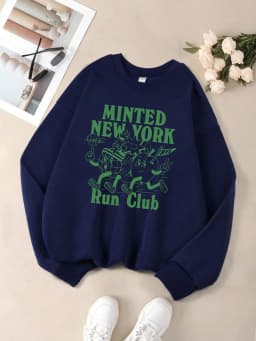 New York Run Club Printing Streetwear Women Multicolor Sport Sweatshirts Autumn Casual Sweatshirt Thicken Y2K Streetwears