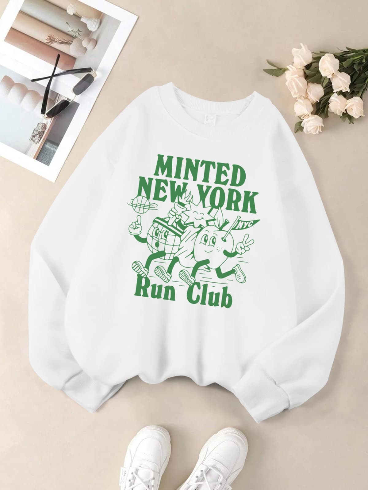 New York Run Club Printing Streetwear Women Multicolor Sport Sweatshirts Autumn Casual Sweatshirt Thicken Y2K Streetwears