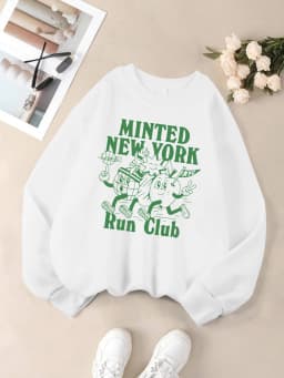 New York Run Club Printing Streetwear Women Multicolor Sport Sweatshirts Autumn Casual Sweatshirt Thicken Y2K Streetwears