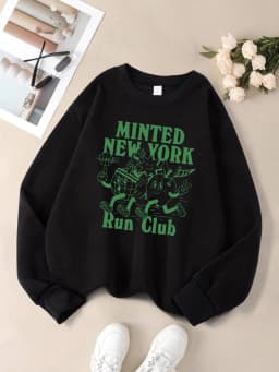 New York Run Club Printing Streetwear Women Multicolor Sport Sweatshirts Autumn Casual Sweatshirt Thicken Y2K Streetwears