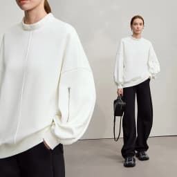 AMII Woman Sweatshirts 2025 Winter New Loose Thicken Stand-up Collar Sweatshirt For Woman Long Sleeve Warm Pullover Top 12544121
