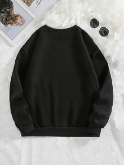 Women's Autumn and Winter Loose Casual Comfortable Merry Letter Pattern Printed Thick Long Sleeved Round Neck Hoodie Pullover