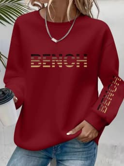 Women's Autumn and Winter Loose Casual Comfortable Merry Letter Pattern Printed Thick Long Sleeved Round Neck Hoodie Pullover