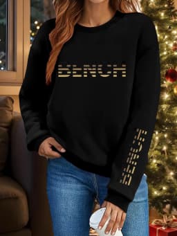 Women's Autumn and Winter Loose Casual Comfortable Merry Letter Pattern Printed Thick Long Sleeved Round Neck Hoodie Pullover