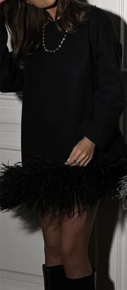WHITNEY WANG Designer Style 2024 Spring Fashion Streetwear Real Puffy Ostrich Feathers Trim Sweatshirt Women Hoodies