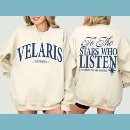 Autumn Crew Neck Hoodie Velaris ACOTAR Sweatshirt To The Stars Who Listen Quote Tops Blouses Ulzzang Casual De Mujer Streetwear