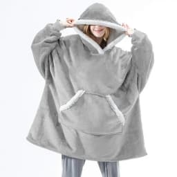Thickened Flannel Lamb Velvet TV Blanket Sweatshirt Fleece Sweater Lazy Person's Blanket Warm Home Nap Casual Wear Couple