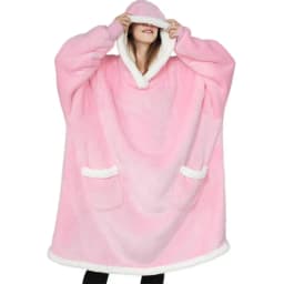 Thickened Flannel Lamb Velvet TV Blanket Sweatshirt Fleece Sweater Lazy Person's Blanket Warm Home Nap Casual Wear Couple