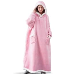 Thickened Flannel Lamb Velvet TV Blanket Sweatshirt Fleece Sweater Lazy Person's Blanket Warm Home Nap Casual Wear Couple