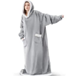 Thickened Flannel Lamb Velvet TV Blanket Sweatshirt Fleece Sweater Lazy Person's Blanket Warm Home Nap Casual Wear Couple