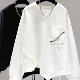 Korean Fashion Solid Color Hoodless Sweatshirt Women's Spring and Autumn New Temperament Loose Thin Niche Design Short Top