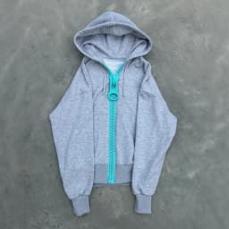 Subculture Y2K Vintage Oversized Zip Up Hoodie Women Big Contrast Zipper Cropped Unique Design Casual Streetwear Sweatshirt 2026