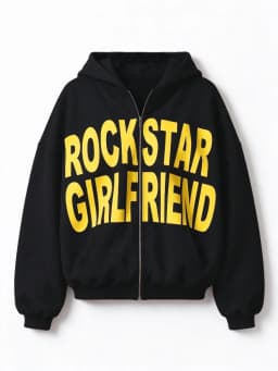 English printed hooded zipper sweatshirt casual trendy street fashion sweet and cool Harajuku daily wear classic and fashionable