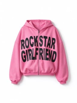 English printed hooded zipper sweatshirt casual trendy street fashion sweet and cool Harajuku daily wear classic and fashionable