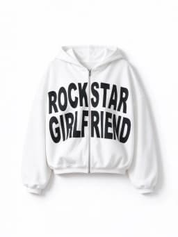 English printed hooded zipper sweatshirt casual trendy street fashion sweet and cool Harajuku daily wear classic and fashionable