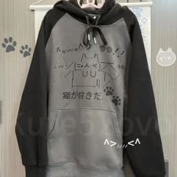 Autumn Japanese Kawaii Cute Y2k Aesthetic Patchwork Fleece Hoodie Women Cartoon Cat Print Harajuku Retro Streetwear Sweatshirt