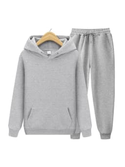 2024 new Men's ladies casual wear suit sportswear suit solid color pullover + pants suit autumn and winter fashion suit