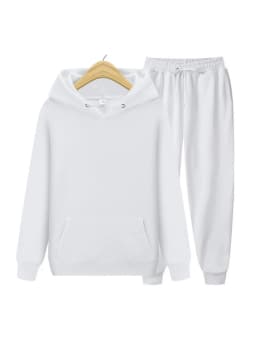 2024 new Men's ladies casual wear suit sportswear suit solid color pullover + pants suit autumn and winter fashion suit